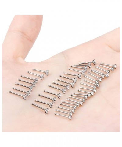 18G 20G 22G Nose Rings for Women 316L Surgical Stainless Steel L Shaped Nose Studs Screw Bone Nose Rings Piercings Nostril Pi...