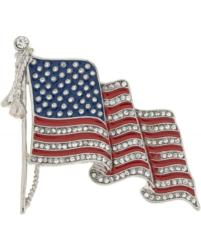 4th of July Brooches for Women | USA American Flag Lapel Pins for Women | Fashion Waving for Veterans | Independence Memorial...