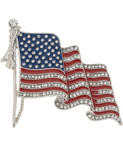 4th of July Brooches for Women | USA American Flag Lapel Pins for Women | Fashion Waving for Veterans | Independence Memorial...