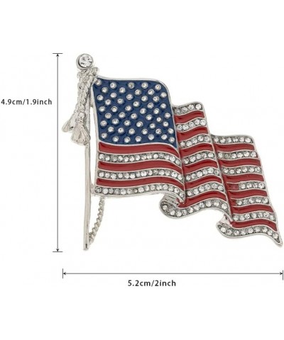 4th of July Brooches for Women | USA American Flag Lapel Pins for Women | Fashion Waving for Veterans | Independence Memorial...