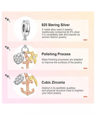 925 Sterling Silver Charms for Bracelets and Necklaces Symbol of Color Dangle Pendants Beads Charms Jewelry Gift for Women Gi...