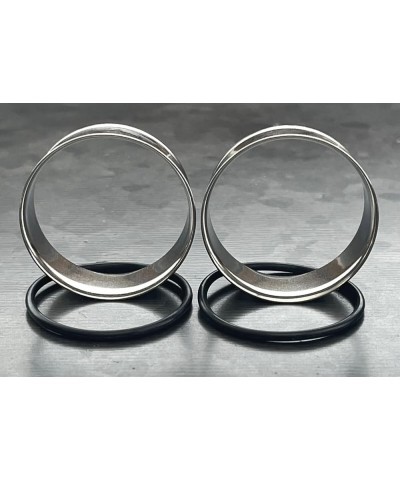 PAIR Steel Single Flare Tunnels with O-rings Ear Plugs Earlets Gauges Pierced Body Jewelry 1/2" (12mm) $13.99 Body Jewelry