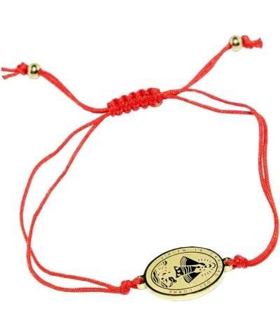 Catholic adjustable red cord bracelet with stainless steel "Virgen de la Caridad del Cobre" medal (SSBCMH-RED) $10.57 Bracelets