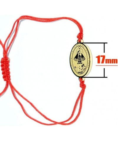 Catholic adjustable red cord bracelet with stainless steel "Virgen de la Caridad del Cobre" medal (SSBCMH-RED) $10.57 Bracelets