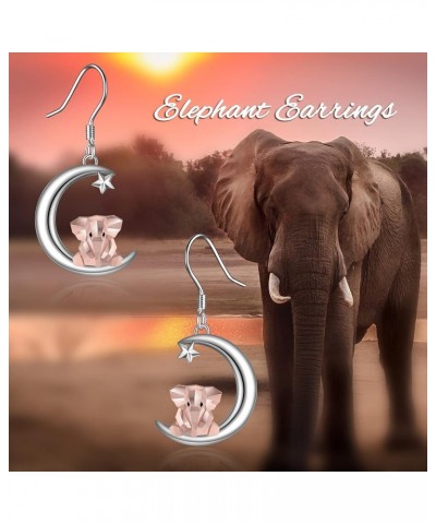 Sterling Silver Fox/Frog Earrings for Women Origami Fox/Frog Moon Dangle Drop Earrings for Women Mom elephant $15.68 Earrings