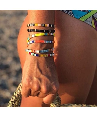 Women Stretch Bracelets Delicate Multi-color Tila Miyuki Beads Bracelets Women Handmade Personalized Bracelets F10 $9.58 Brac...