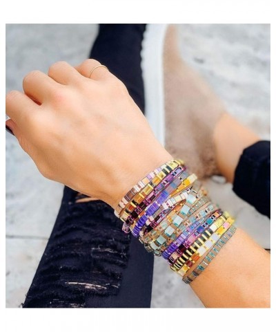 Women Stretch Bracelets Delicate Multi-color Tila Miyuki Beads Bracelets Women Handmade Personalized Bracelets F10 $9.58 Brac...