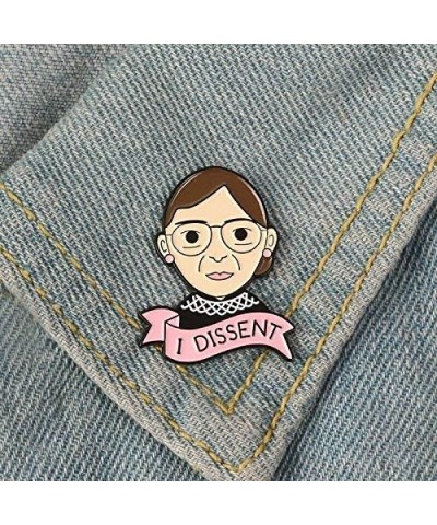 I Dissent Pins RBG Feminist Brooch Pin Ruth Bader Ginsburg Enamel Brooch Justice Lapel Collar Pin for Women's Rights Badge Pi...