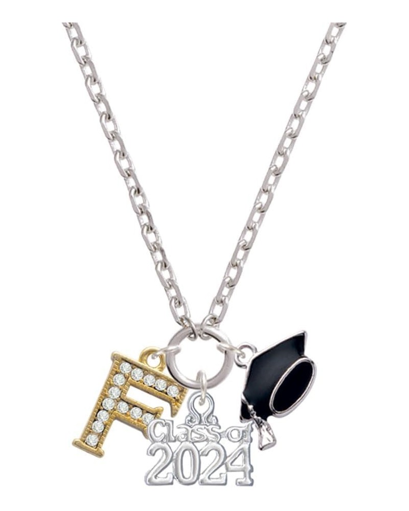 Goldtone Crystal Initial - Silvertone Class of 2024 Graduation Zoey Necklace, 28 F $24.50 Necklaces