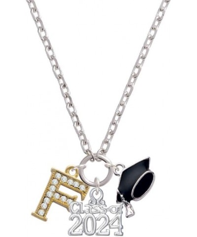 Goldtone Crystal Initial - Silvertone Class of 2024 Graduation Zoey Necklace, 28 F $24.50 Necklaces