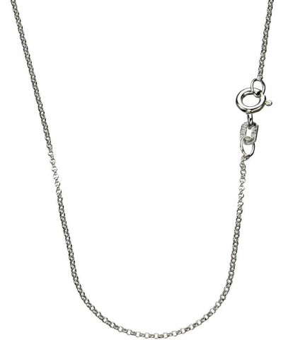 Sterling Silver Cable Chain Necklace 10mm Crystal Simulated Pearl Pendant 20 inches $8.79 Others