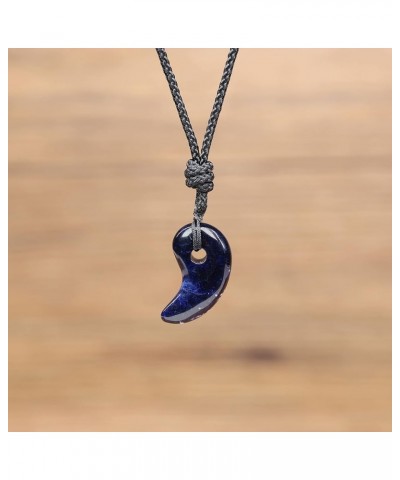 Japanese Magatama Healing Crystal Necklace Sodalite (Smaller) $13.95 Necklaces