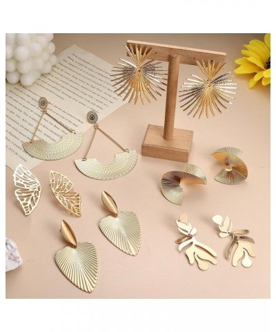 12 Pairs Gold Statement Earrings Set for Women Gold Dangle Geometric Earrings Trendy Fashion Earrings Gold Jewelry Earring Gi...