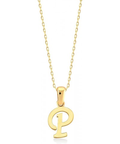 14K Solid Gold Custom Script Initial Necklace | 14 Gold Letter Pendant Necklace for Women, A-Z, All Letters, 18 P $70.98 Neck...