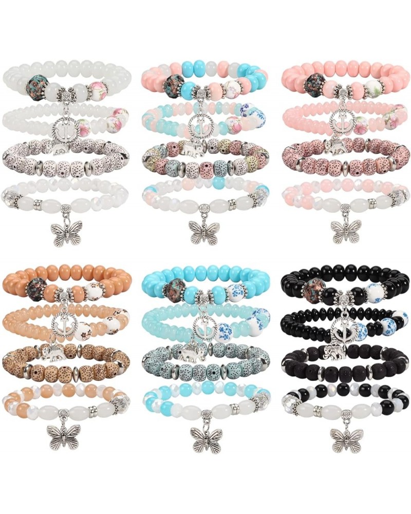 6Set Boho Bracelets for Women Butterfly Beaded Bracelet Jewelry Butterfly $10.73 Bracelets