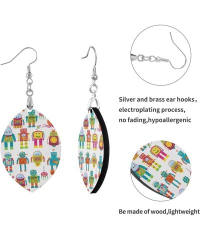 Custom Wooden Dangle Lightweight Drop/Leaf Earrings Copper Silver Earring Multi 29 $10.19 Earrings