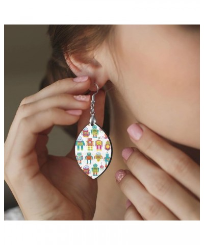 Custom Wooden Dangle Lightweight Drop/Leaf Earrings Copper Silver Earring Multi 29 $10.19 Earrings