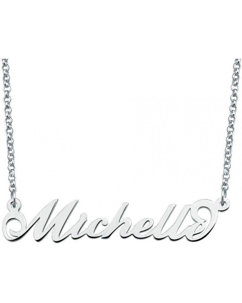 925 Sterling Silver Custom Pendant Personalized Name Necklace MICHELLE $14.09 Necklaces