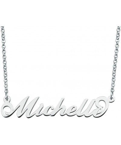 925 Sterling Silver Custom Pendant Personalized Name Necklace MICHELLE $14.09 Necklaces