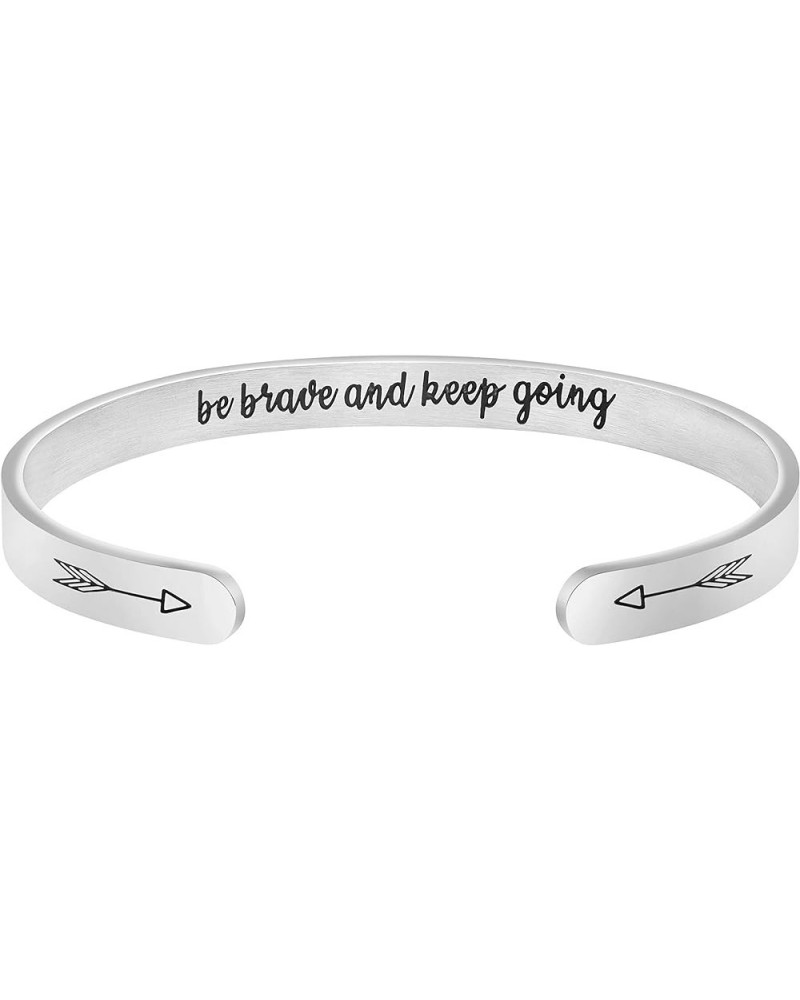 Inspirational ????? ??? ????? Girls Stainless Cuff ???????? Personalized Birthday Christmas Mothers Day Jewelry Be brave and ...