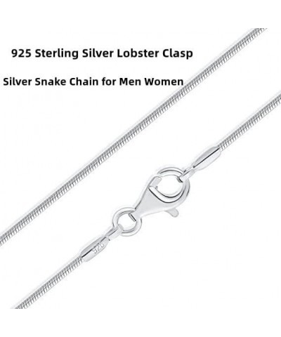 3mm Sterling Silver Round Box Chain for Men Women 925 Lobster Clasp Necklace Chains Made In Italy 18-26 Inches 26 inches Snak...