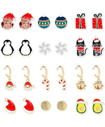 Christmas Earrings for Teen Girls Christmas Tree Cake Earrings Jingle Bell Snowman Snowflake Bow Candy Cane Gingerbread Reind...