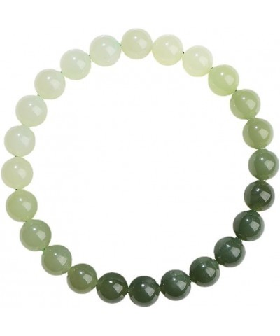 Exquisite Elegant Hetian Jade Gradient Bracelet, Natural Green Jade Beaded Bracelet, Auspicious Jewellery Gift,8mm 6mm $26.98...