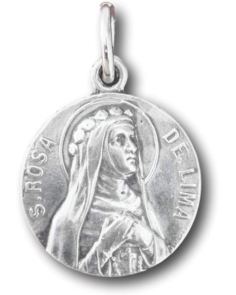 St Rose of Lima Medal - Patron of Gardeners & Knitters - Antique Reproduction 30" stainless chain $28.14 Necklaces