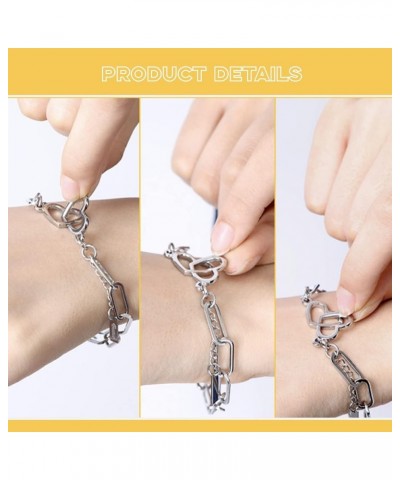 Charm Bracelet Women's Stainless Steel Bracelets Pendant Link Jewelry Holiday Gifts Butter $8.99 Bracelets