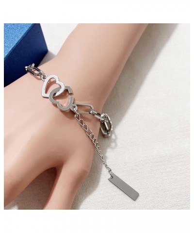 Charm Bracelet Women's Stainless Steel Bracelets Pendant Link Jewelry Holiday Gifts Butter $8.99 Bracelets