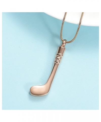 Cremation Jewelry for Ashes Golf Cue Stainless Steel Urn Necklace for Human Pet for Ashes –Keepsake Memorial Jewelry Rose Gol...