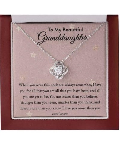 Granddaughter Gifts From Grandma Grandpa, To My Granddaughter Necklace, Sterling Silver Necklace for Women, Birthday Valentin...