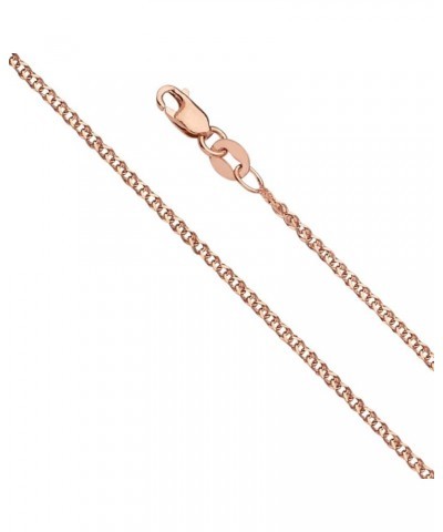 14K Solid Gold Open Wheat Chains (Select Options) 20 Inches Rose Gold $101.48 Necklaces