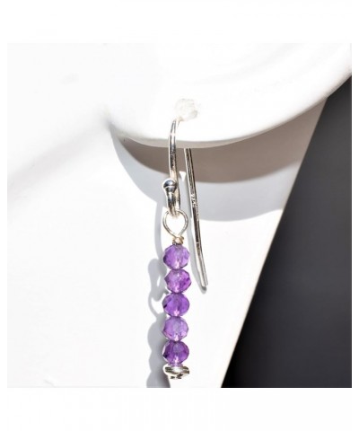 CHARGED Natural Gemstone Crystal Chip DESIGNER Earrings + Selenite Charging Heart [Included] Amethyst (Natural) 925 Sterling ...