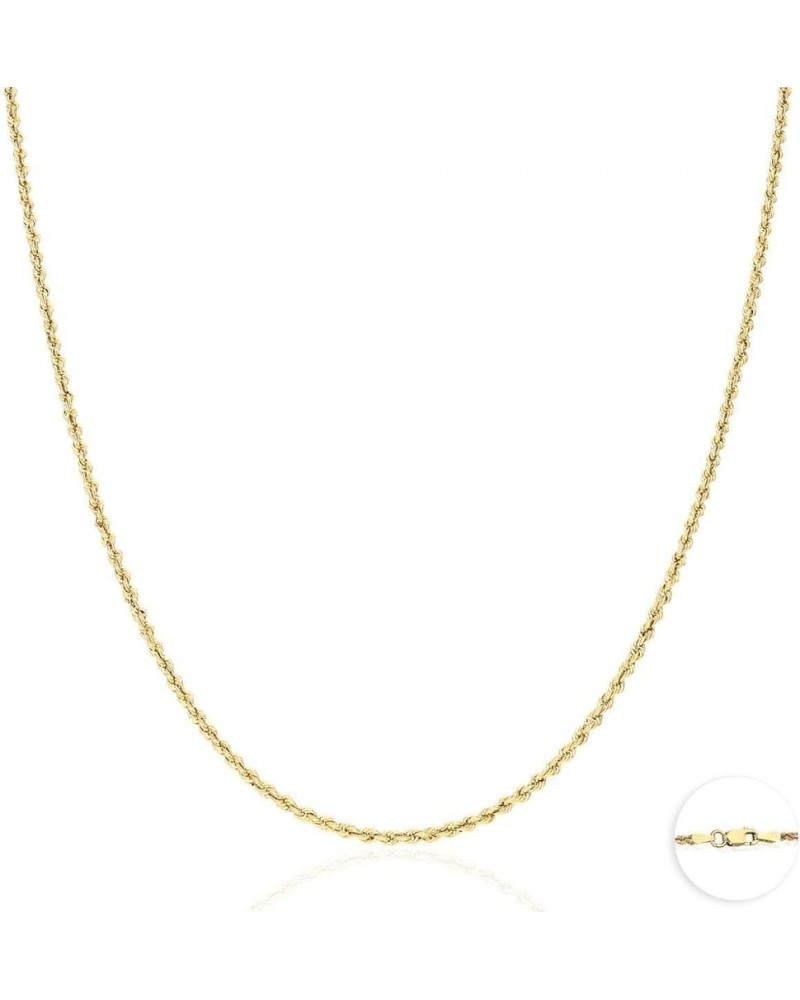 14k Yellow Gold 1.8mm-8mm Hollow Rope Chain Necklace 16"-30 24" mm 1.8mm inches $67.32 Necklaces