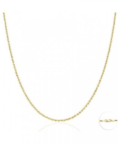 14k Yellow Gold 1.8mm-8mm Hollow Rope Chain Necklace 16"-30 24" mm 1.8mm inches $67.32 Necklaces