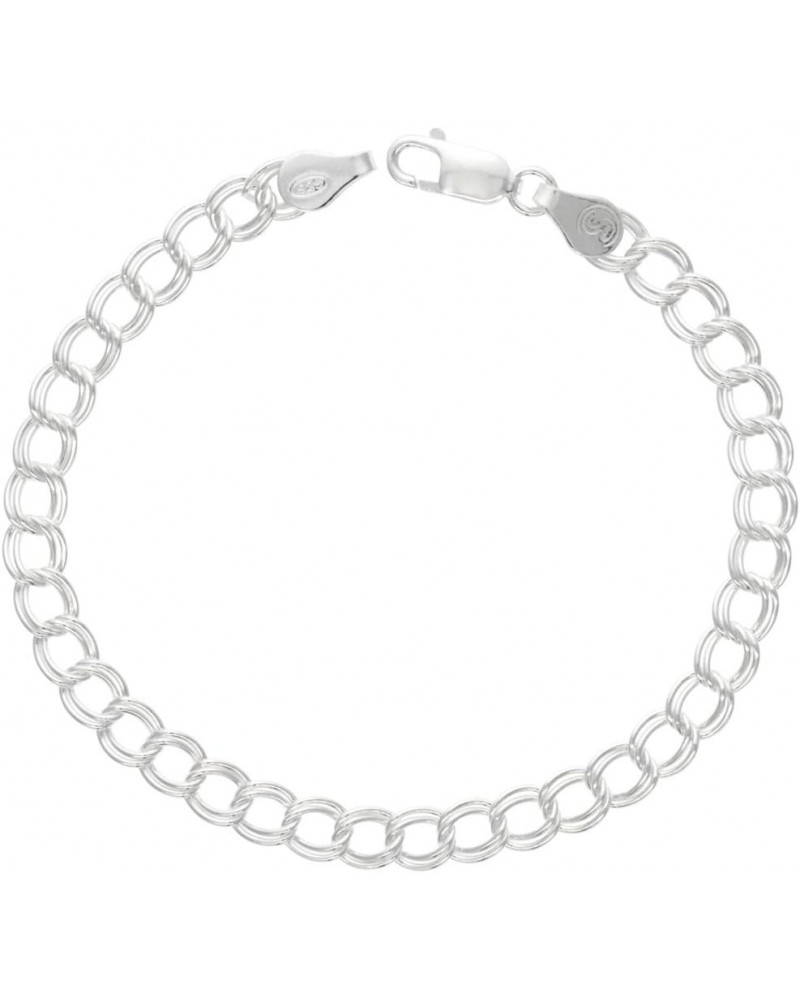 Sterling Silver Double Link Charm Bracelet Anklet Necklace 5.3mm -11 mm assorted sizes 5.3 mm (3/16 inch) 9.5 Millimeters $14...