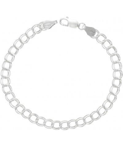 Sterling Silver Double Link Charm Bracelet Anklet Necklace 5.3mm -11 mm assorted sizes 5.3 mm (3/16 inch) 9.5 Millimeters $14...