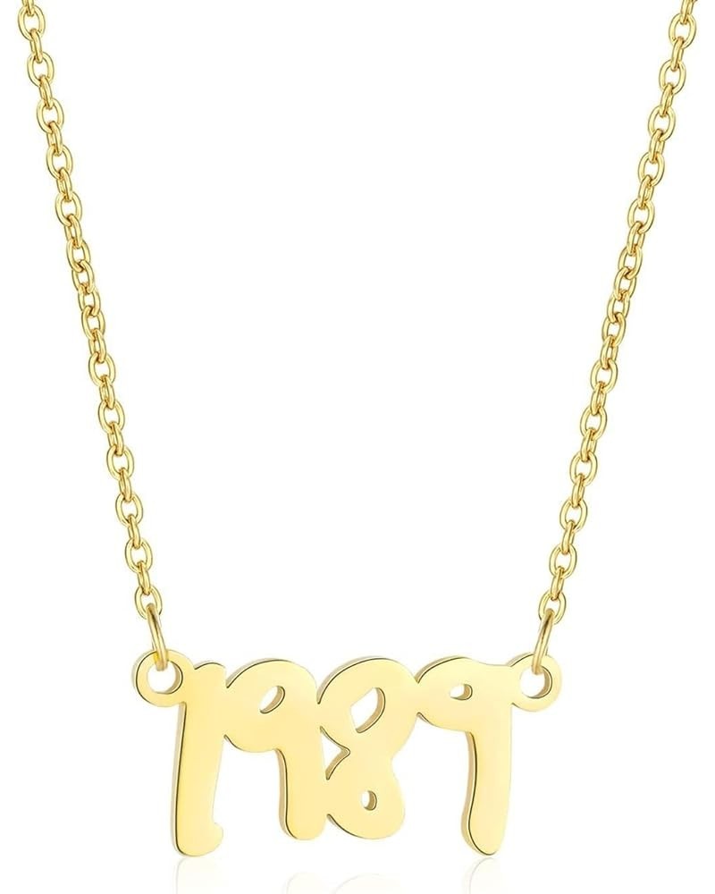 1989 Necklace Gold Lover All too well FEARLESS REP Singer Signature Necklaces for Women, TS Music Lover Gifts Inspired Neckla...