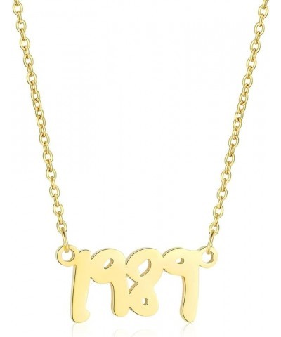 1989 Necklace Gold Lover All too well FEARLESS REP Singer Signature Necklaces for Women, TS Music Lover Gifts Inspired Neckla...