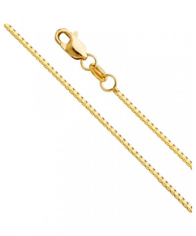 14k REAL Yellow OR White Gold Solid 1.1mm Box Link Chain Necklace with Lobster Claw Clasp 18 Inches Yellow Gold $75.90 Necklaces