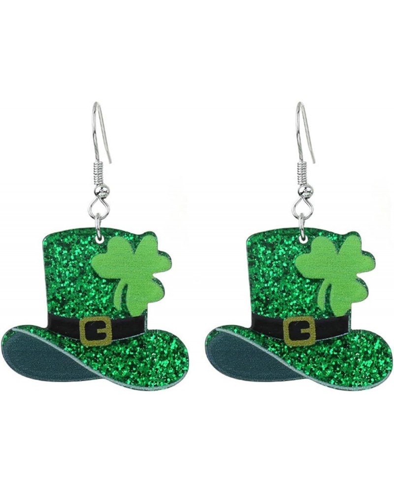 St. Patrick's Day Earrings for Women Shamrock Earrings Green Leaf Acrylic Dangle Earrings St. Patrick's Day Accessories Jewel...