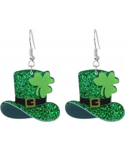 St. Patrick's Day Earrings for Women Shamrock Earrings Green Leaf Acrylic Dangle Earrings St. Patrick's Day Accessories Jewel...