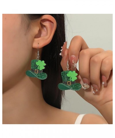 St. Patrick's Day Earrings for Women Shamrock Earrings Green Leaf Acrylic Dangle Earrings St. Patrick's Day Accessories Jewel...