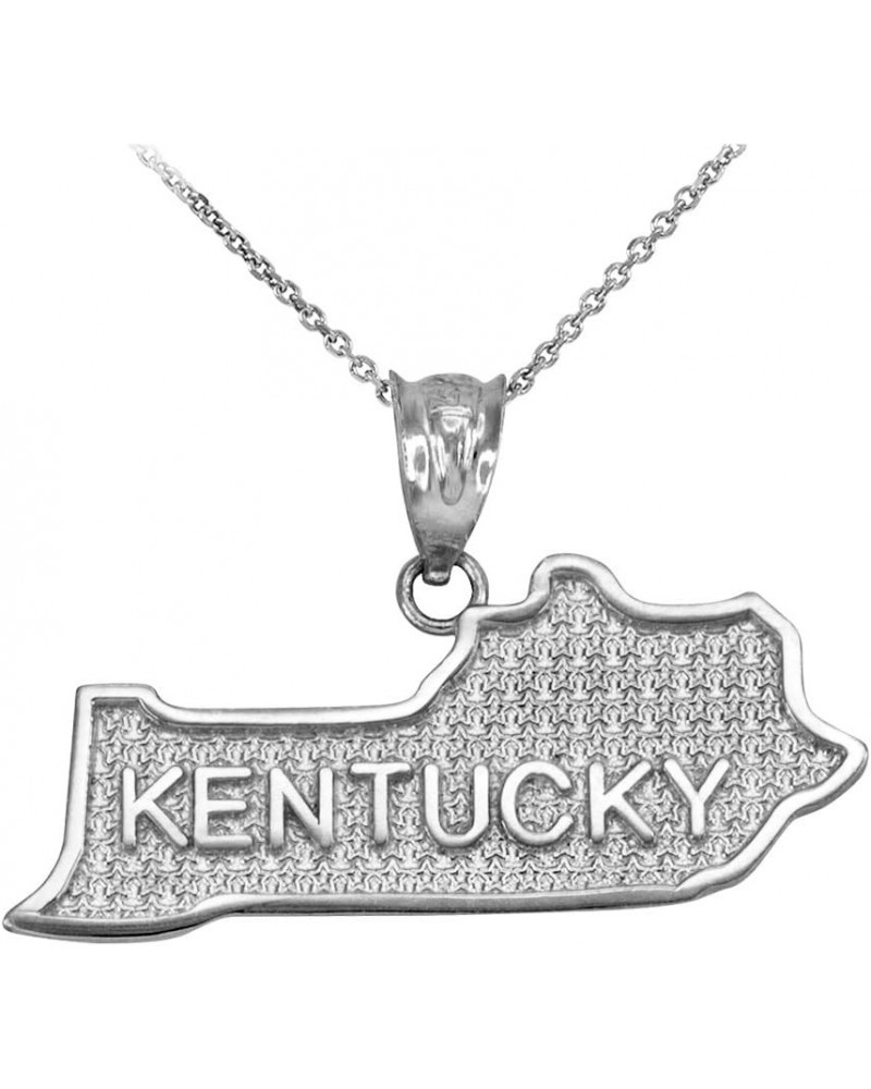 925 Sterling Silver State Pendant Necklace, 18 Kentucky $20.71 Necklaces