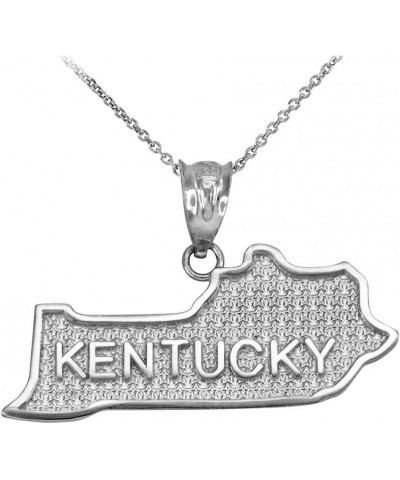 925 Sterling Silver State Pendant Necklace, 18 Kentucky $20.71 Necklaces