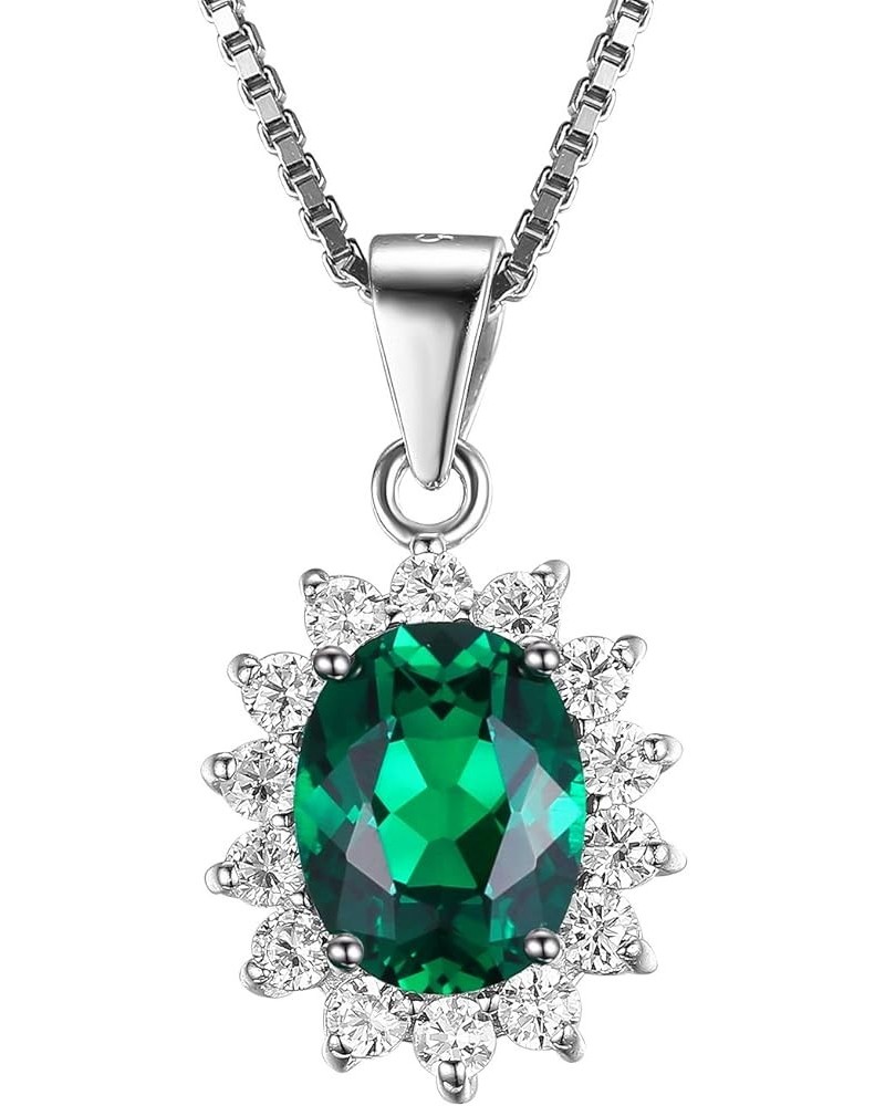 Princess Diana Kate Middleton Natural Amethyst Citrine Garnet Peridot Topaz Created Ruby Sapphire Simulated Emerald Pendant N...