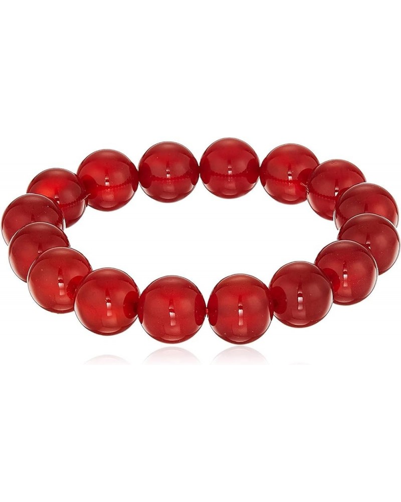 Smooth Round 12mm Carnelian Stretch Bracelet in Various Lengths (6, 6.5, 7, 7.5, 8 inches) 7.0 Inches $20.37 Bracelets