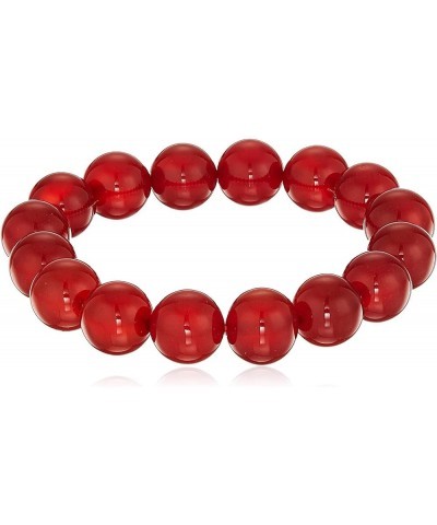 Smooth Round 12mm Carnelian Stretch Bracelet in Various Lengths (6, 6.5, 7, 7.5, 8 inches) 7.0 Inches $20.37 Bracelets