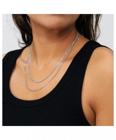 10k White Gold 2mm Solid Cuban Link Chain Curb Pendant Necklace, Womens Mens Jewelry 16" 18" 20" 22" 24 16 $74.24 Necklaces